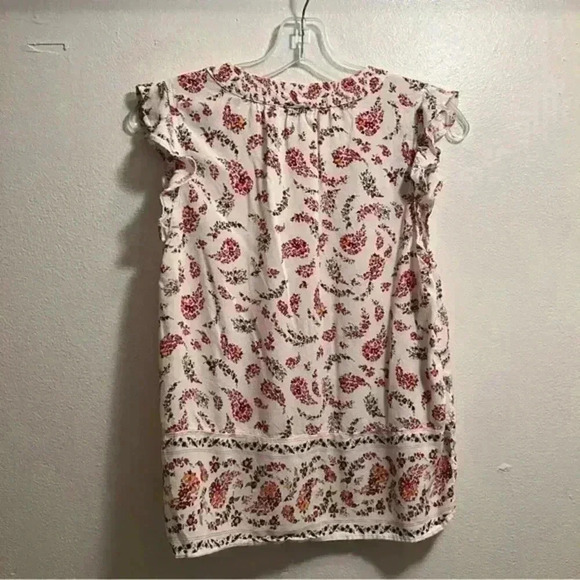 OLD NAVY White floral top |‎ size small - Picture 3 of 5